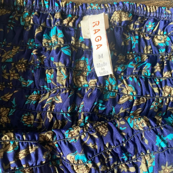 SOLD RAGA Sapphire Bandeau Top and Drawstring Shorts Set - Picture 2 of 3